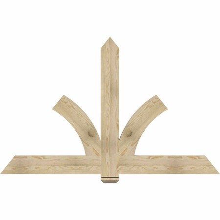 Ekena Millwork Redmond Rough Sawn Timber Gable Bracket, Douglas Fir, 72"W x 45"H x 2"D x 6"F, 15/12 Pitch GBW072X45X0206RED00RDF
